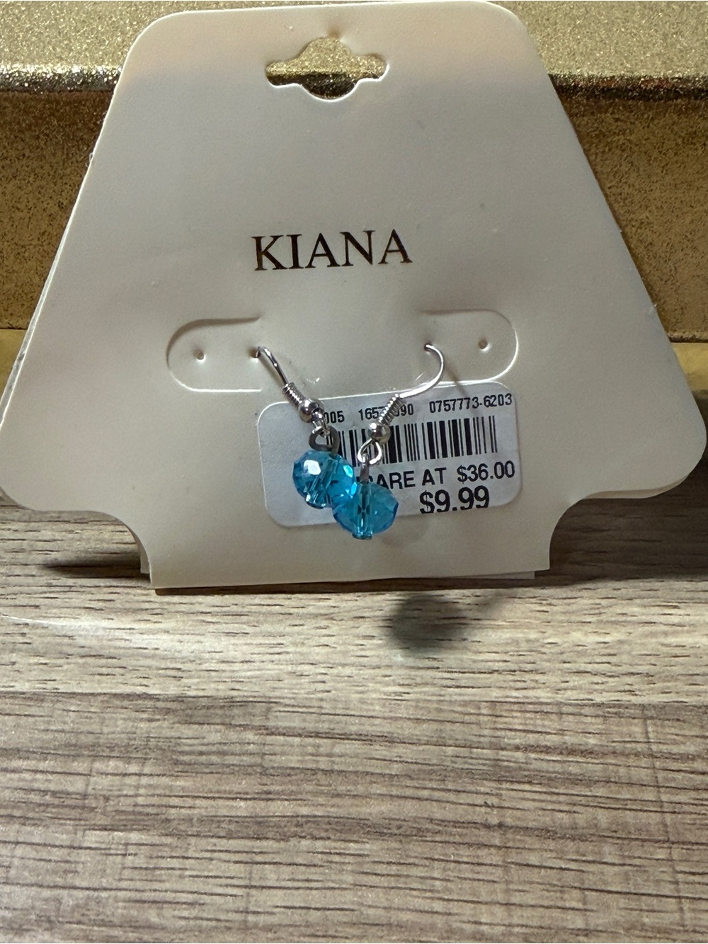 Turquoise Crystal Drop Earrings